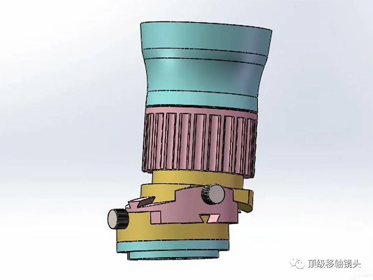 自制酒红90MM移轴镜